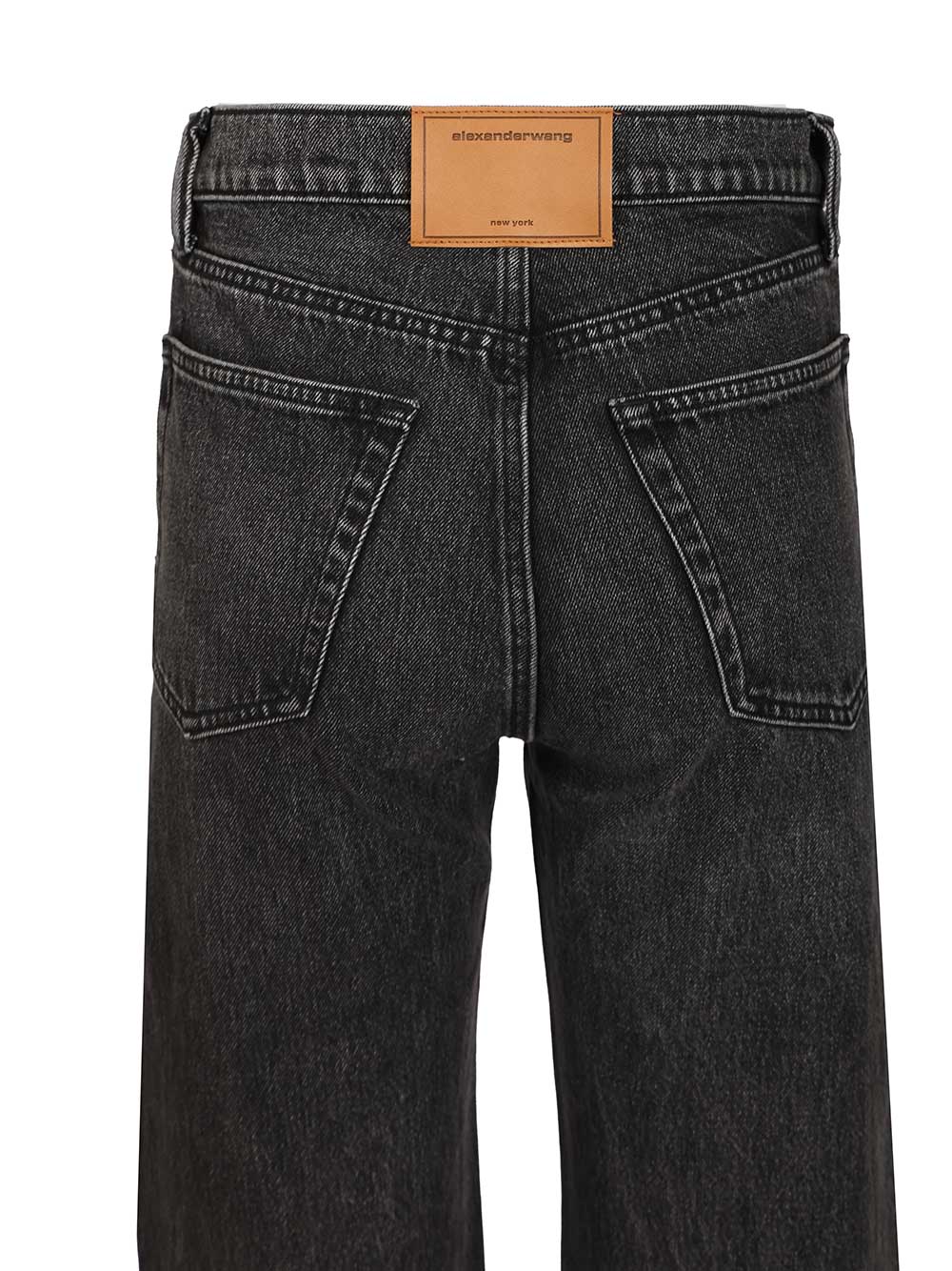 Alexander Wang Ez Logo Jeans - Grey | e78a445f9f5bf12adb91d183c353dead1a459c8a