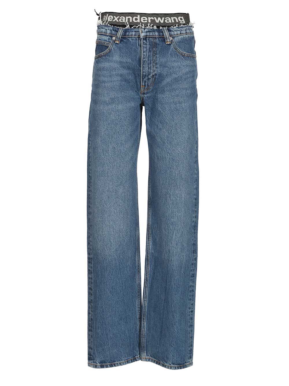 Alexander Wang Indigo Ez  With Integrated Design Jeans - Blue | 65f75b605ccf39a5514b8f6809c6f9743d24a804
