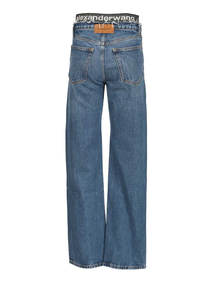 Alexander Wang Indigo Ez  With Integrated Design Jeans - Blue | 24af8ef86475ba2688b7cd1aa930fa72f184d42a