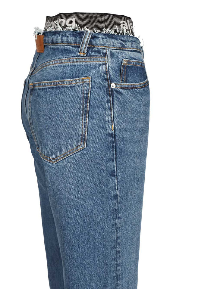 Alexander Wang Indigo Ez  With Integrated Design Jeans - Blue | c5bb64a10a3e6be429a73fb4ecc2a3e062e542e9