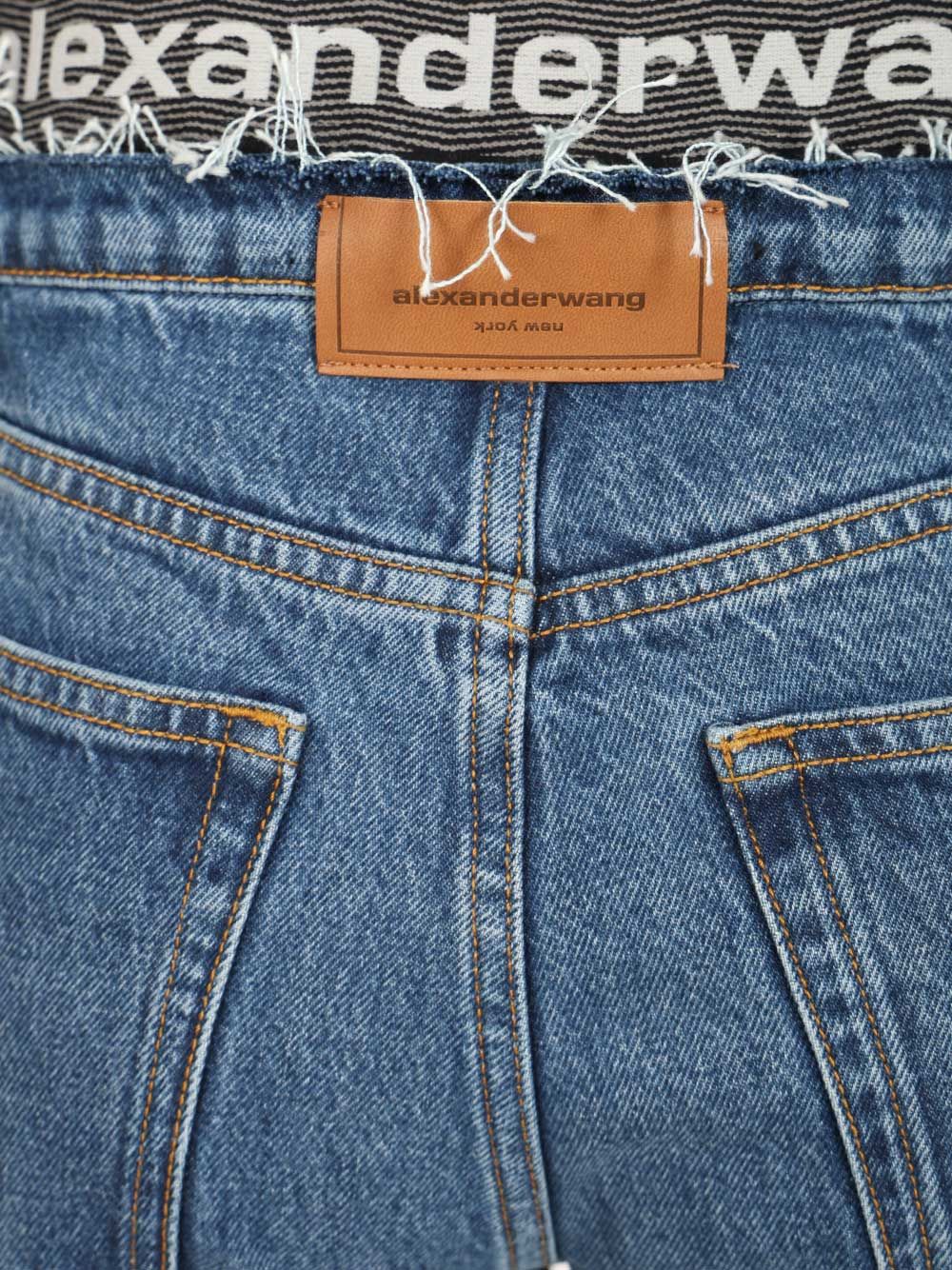 Alexander Wang Indigo Ez  With Integrated Design Jeans - Blue | 6db2487a7fdbacf0d624eacaf79c0daec401edb8