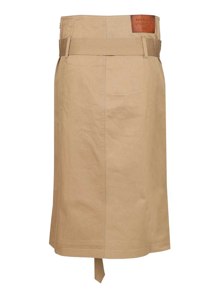 Acne Studios Flared Skirt Skirts - Beige | fbf5ed5e2c4f34a9385d874291a257a54f5f59f3
