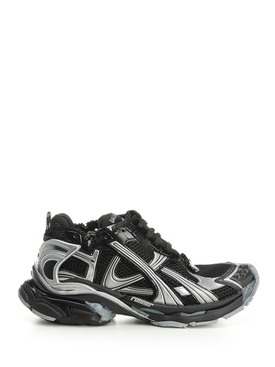 Runner In Mesh And Nylon Sneakers Black