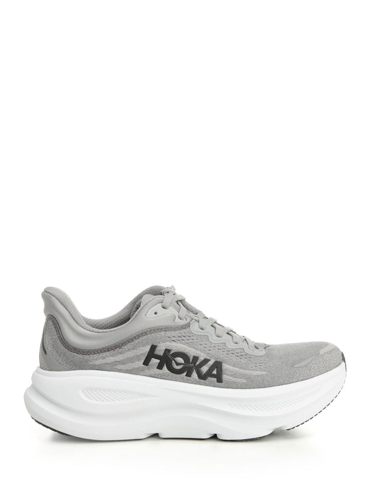 Hoka Bondi 9 Sneakers - Grey | 79071f77447f7b0003f58cd173d2414cbda57265