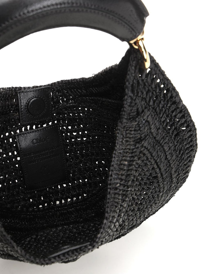 Chloe' Summer Banana Handbags - Black | 665b088d8ef41447325bebc3d12a94853fb06e65