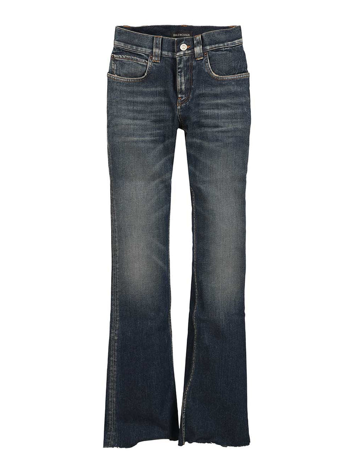 Balenciaga Slim Fit Bootcut Pants Jeans - Blue | 032c5e73d6970e1e2e9d25445bb978fa99e3e2b3