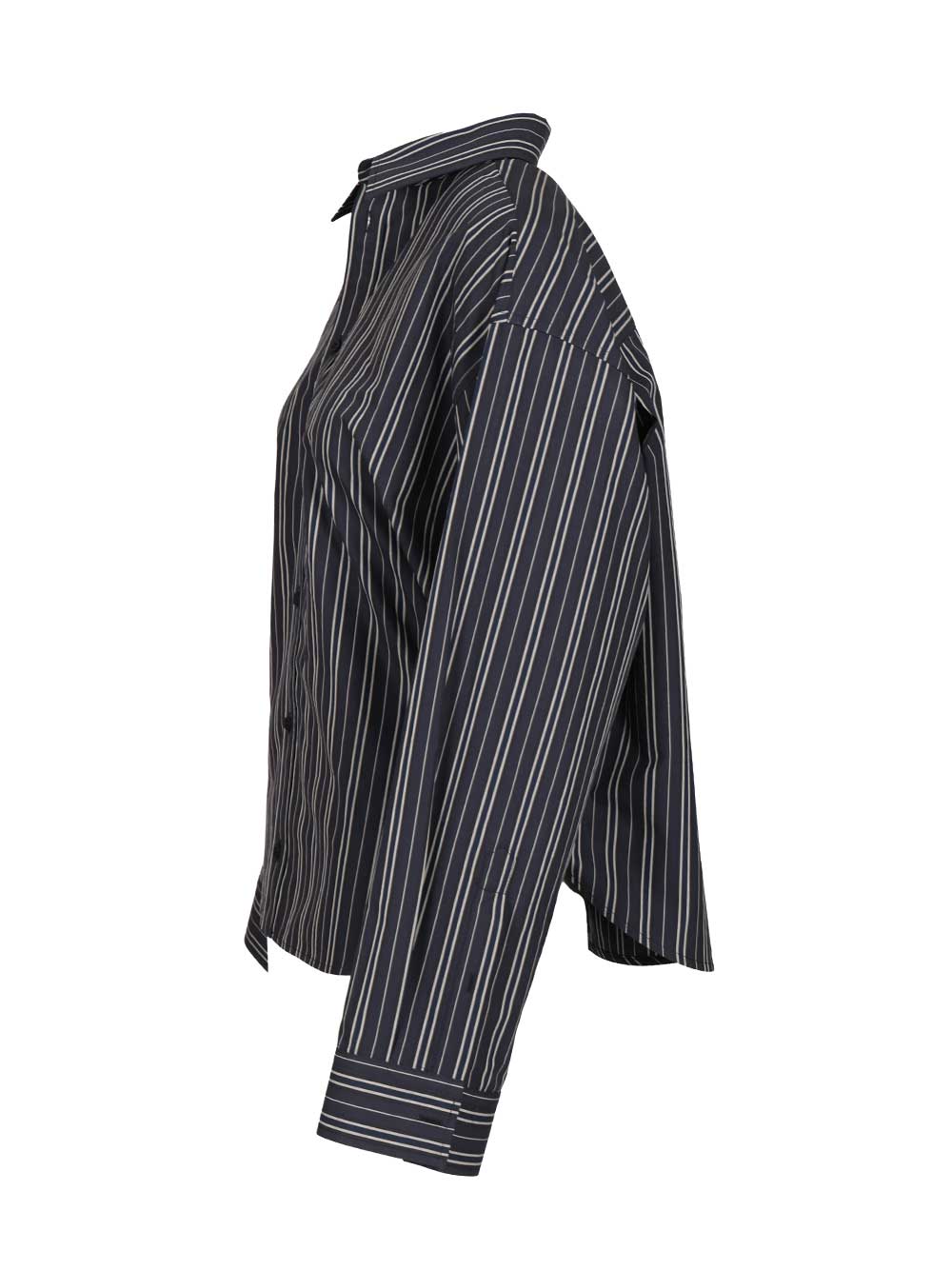 Balenciaga Semi-Fitted Shirt In Cotton Poplin Shirts - Blue | 4fbfe6cbf1729327e0051bebdd4114b16a2026d6