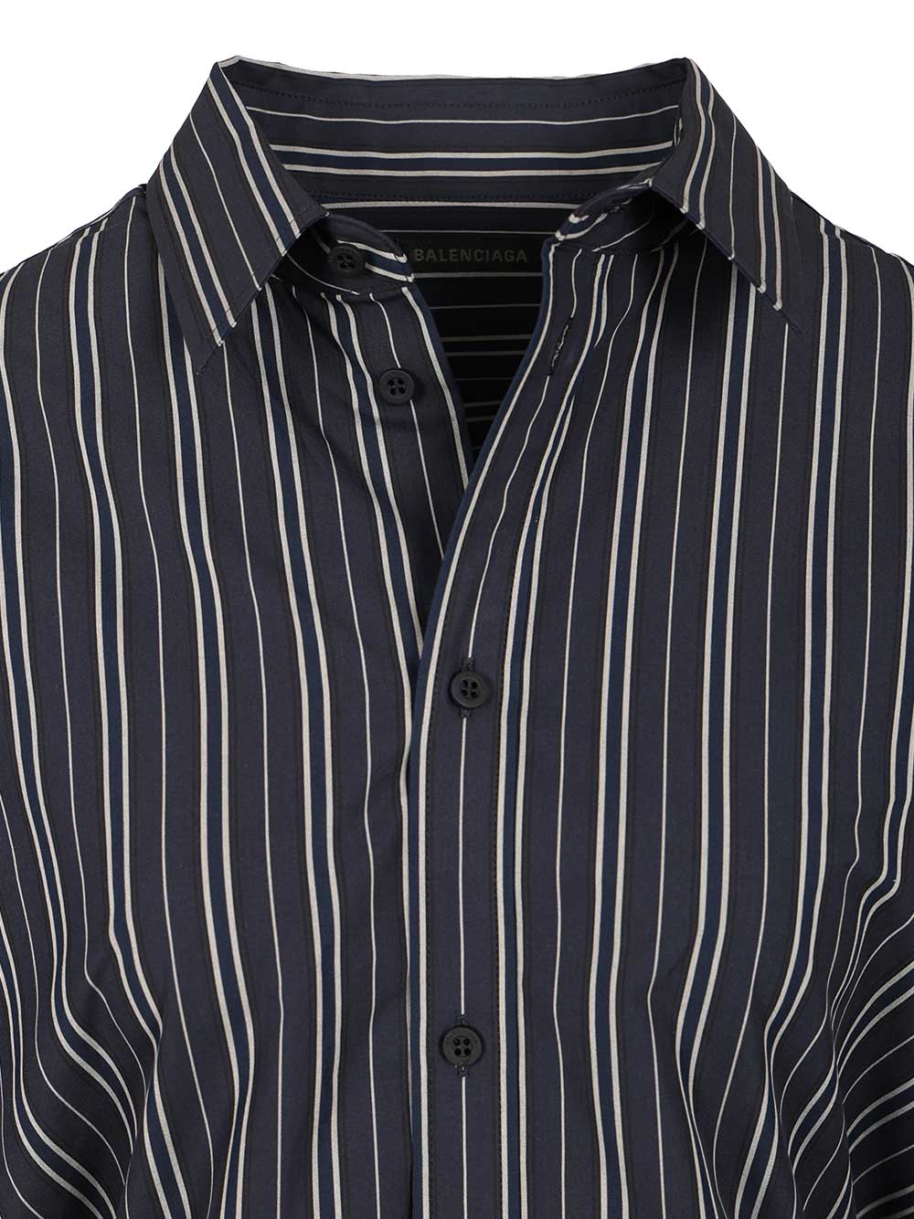 Balenciaga Semi-Fitted Shirt In Cotton Poplin Shirts - Blue | 7c383c15188adbfab5b8382a454458bdcd2e1105