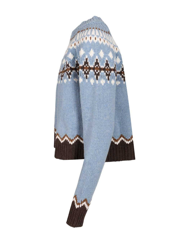 Alanui Sweet Winter Knitwear - Light blue | b964a1f1b25609193bb170285e941d31b72b6fab