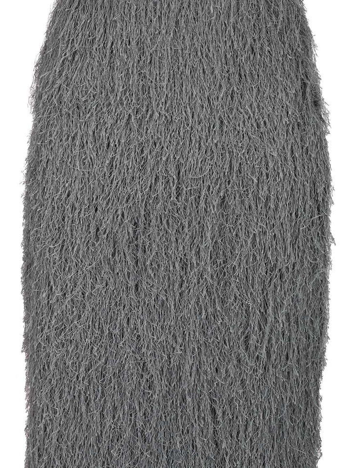 Dries Van Noten Fringed Skirt Skirts - Grey | 313564c27fb6d69554d3f6c436a9fa58cac82f6d