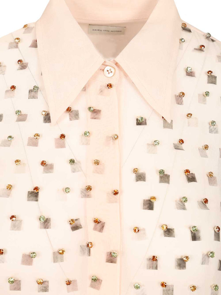 Dries Van Noten Fitted Shirt Shirts - Rose | 1be6c621b204f56d173b97393411a2f5721d156d
