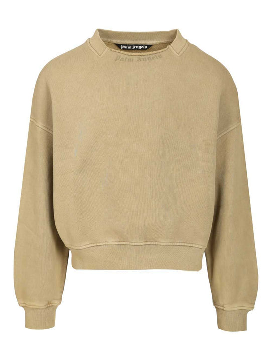 Curved Logo Sweatshirt Sweatshirts Green
