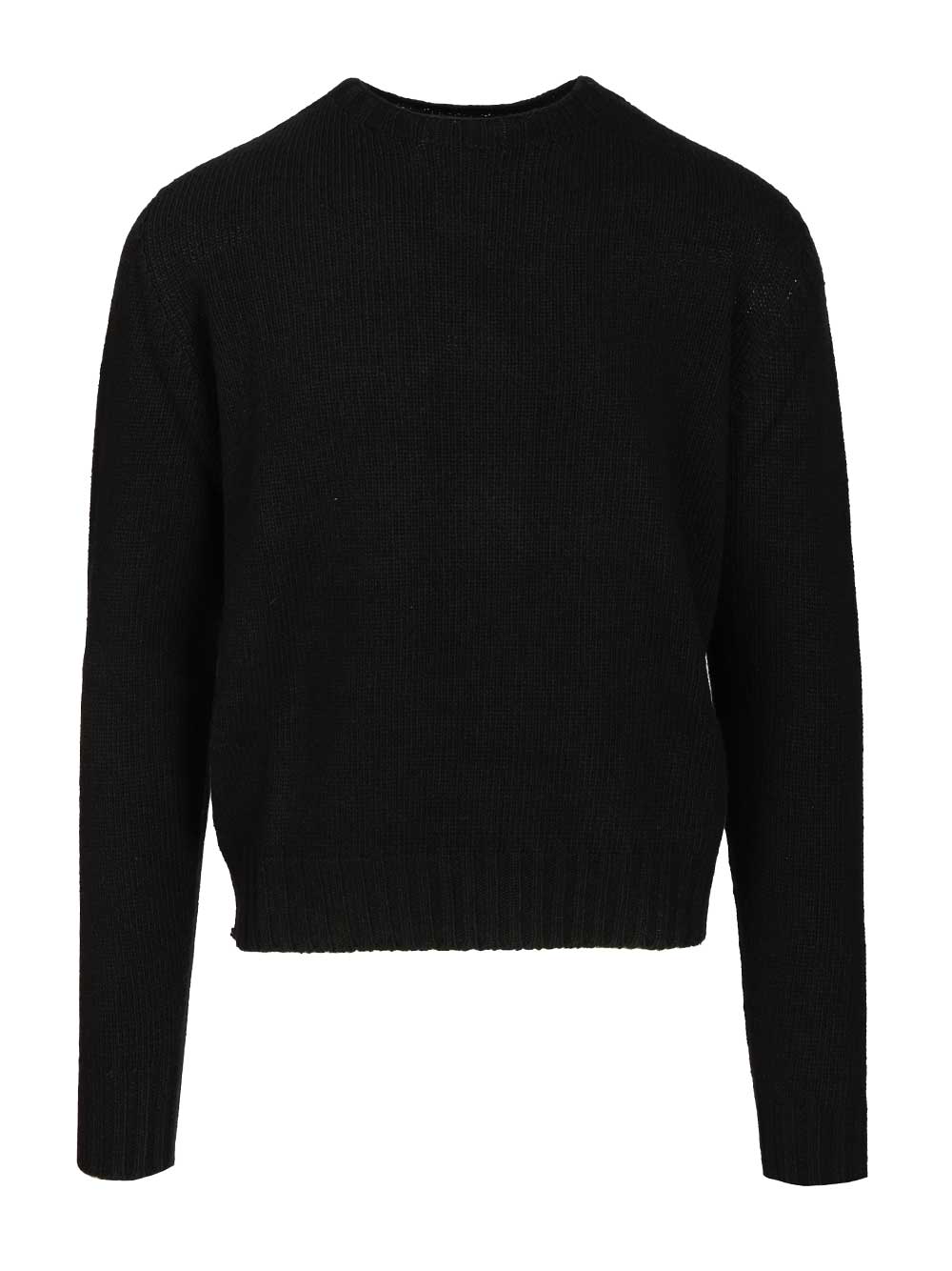 Palm Angels Curved Logo Sweater Sweatshirts - Black | 184ac426c5fd260bda4e630a7e20ebc932950a94