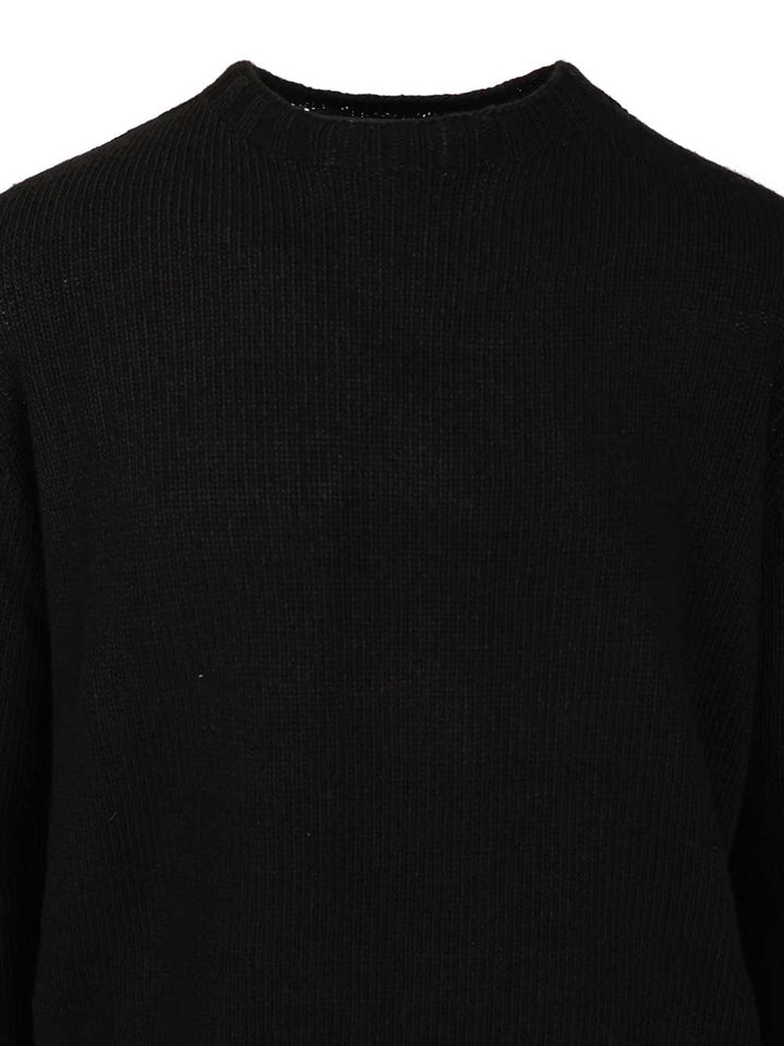 Palm Angels Curved Logo Sweater Sweatshirts - Black | b61eea1ddba7d4a02c957ff43bdf34c6e60d912a