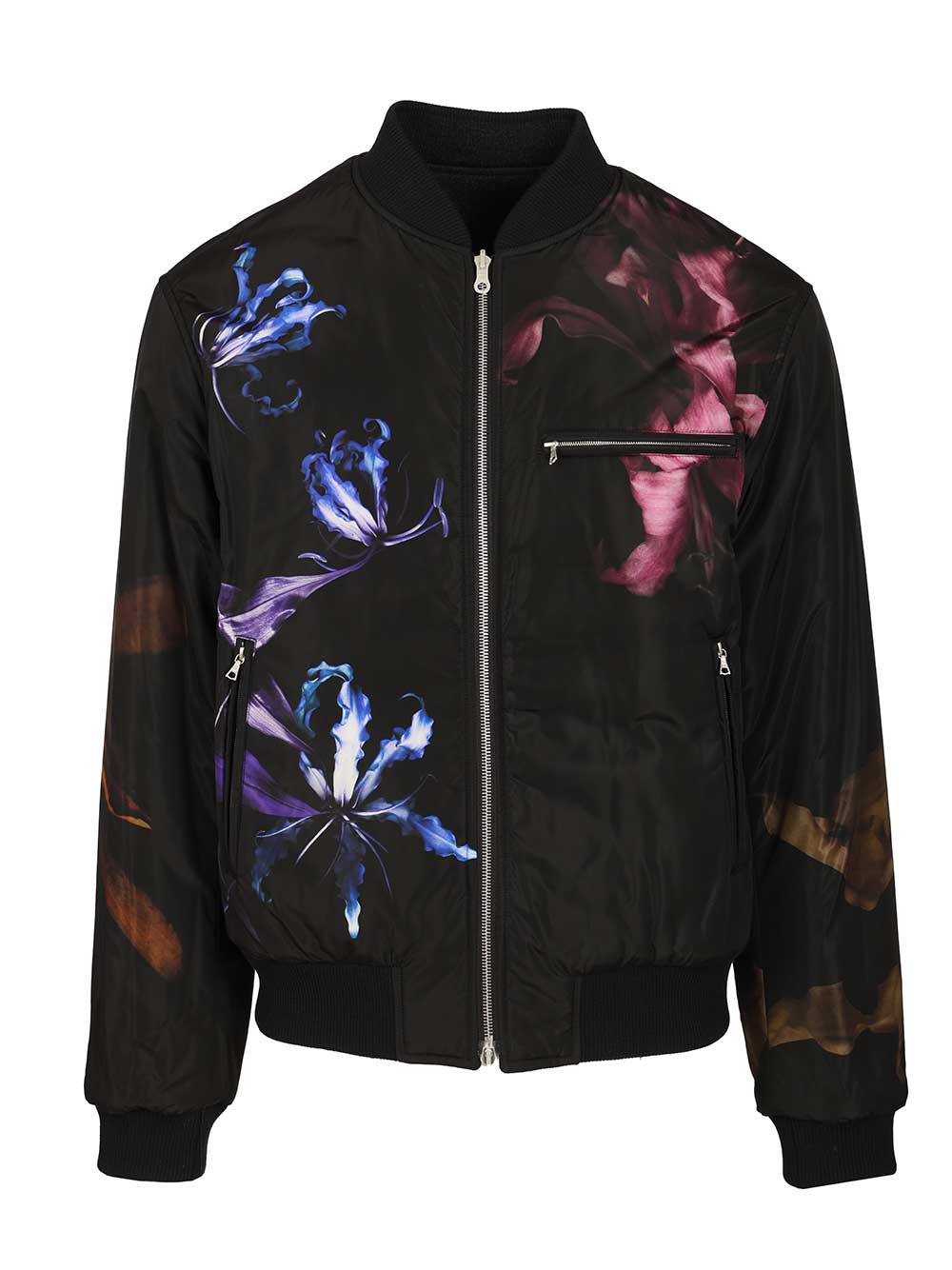 Dries Van Noten Printed Velvet Bomber Jacket Knitwear - Grey | 585f106208413b67b6df56fda61f3ecdc6f5f040