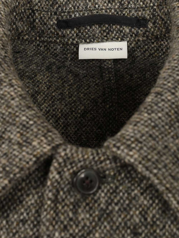 Dries Van Noten Wool Blend Jacket Coats - Grey | d72d9e836c588161f1970b6a6d7fe3f5d02dc62d