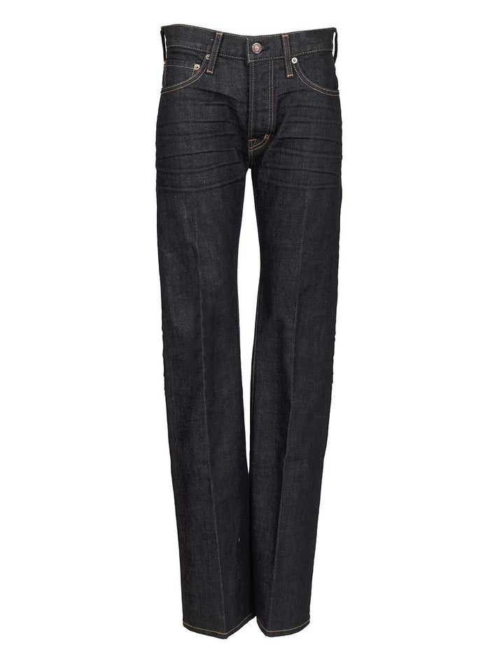 Tom Ford Selvedge Bootcut Jeans - Blue | ebd80fab44685cdf5bf377c4ebec43be196c8559