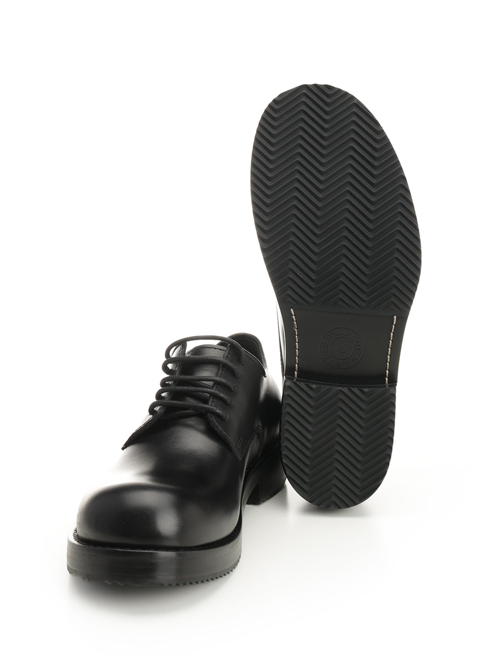 Dries Van Noten Leather Derby Shoe Lace-Up Shoes - Black | 76c66b0242c44b0c50627ddfdc305a425e59b274