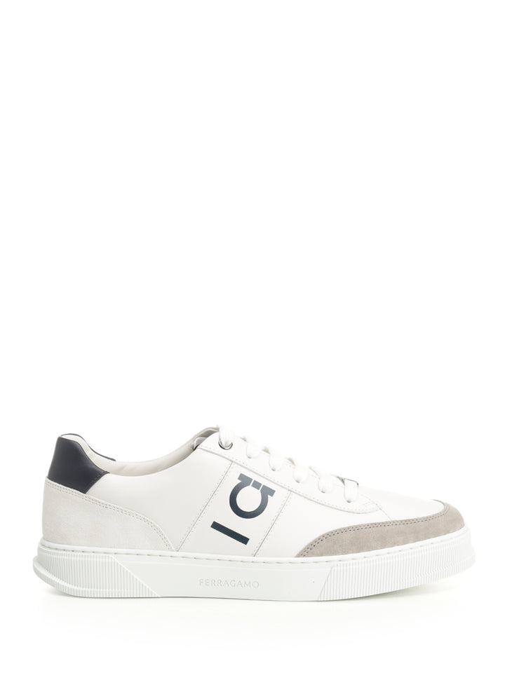 Ferragamo Low-Top Sneaker With Gancini Sneakers - White | 1001f82ab37cf99db0554df7a9862fe1e6a1617d