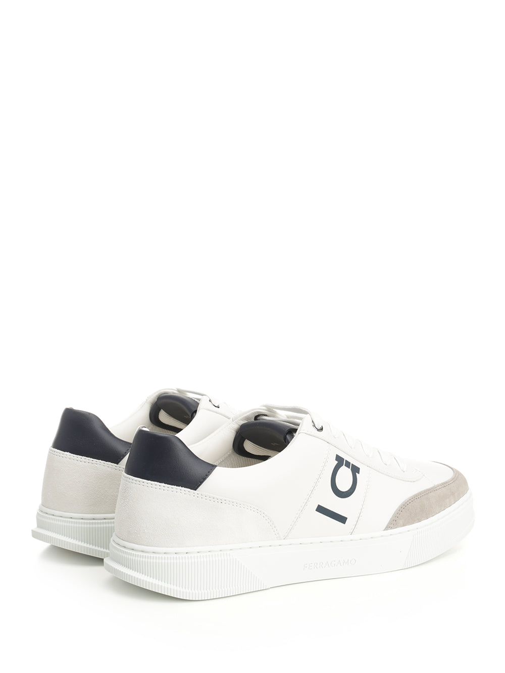 Ferragamo Low-Top Sneaker With Gancini Sneakers - White | 61d8e0f57f147801e88d96ce2d927f206fc9cfb7