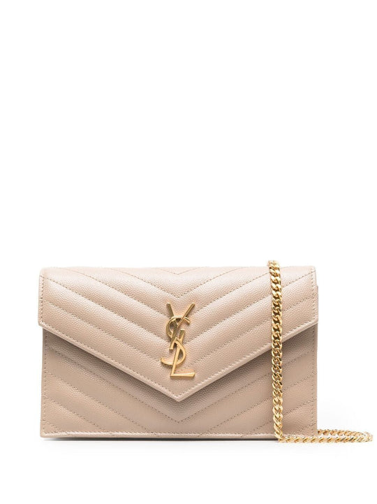 Cassandre Envelope Chain Wallet In Grain De Poudre Leather
