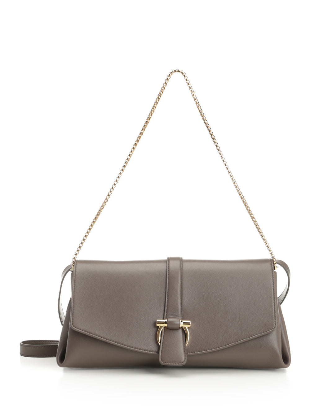 Ferragamo Shoulder Bag With Front Flap Shoulder Bags - Grey | c7e0cae13fce16fb735582c5981d96e57f607d9f