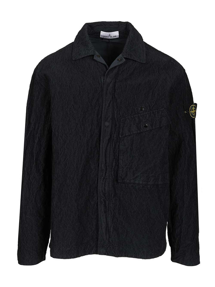 Stone Island Corduroy Overshirt Shirts - Blue | 9815b8c1e79b0bc10039f954751fc8fc45211883