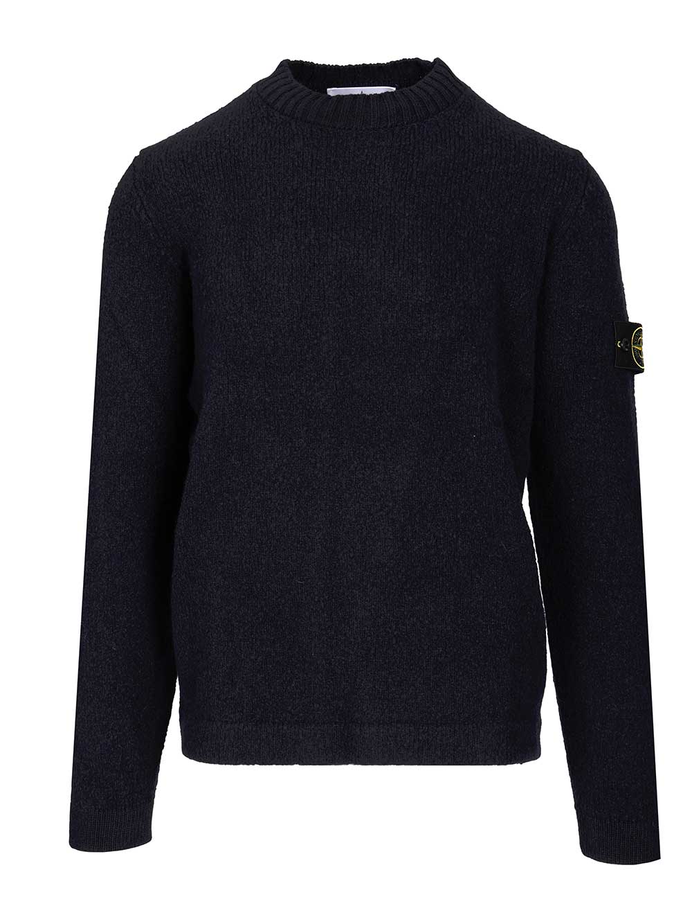Stone Island Organic Cotton Crew Neck Sweater With English Ribs Knitwear - Blue | 8f1a9e89415bd434fd5fa88fd30274601df5e75f