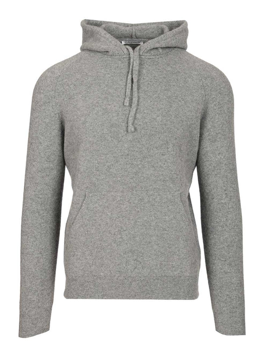 Mohair Hooded Sweater Knitwear Grey