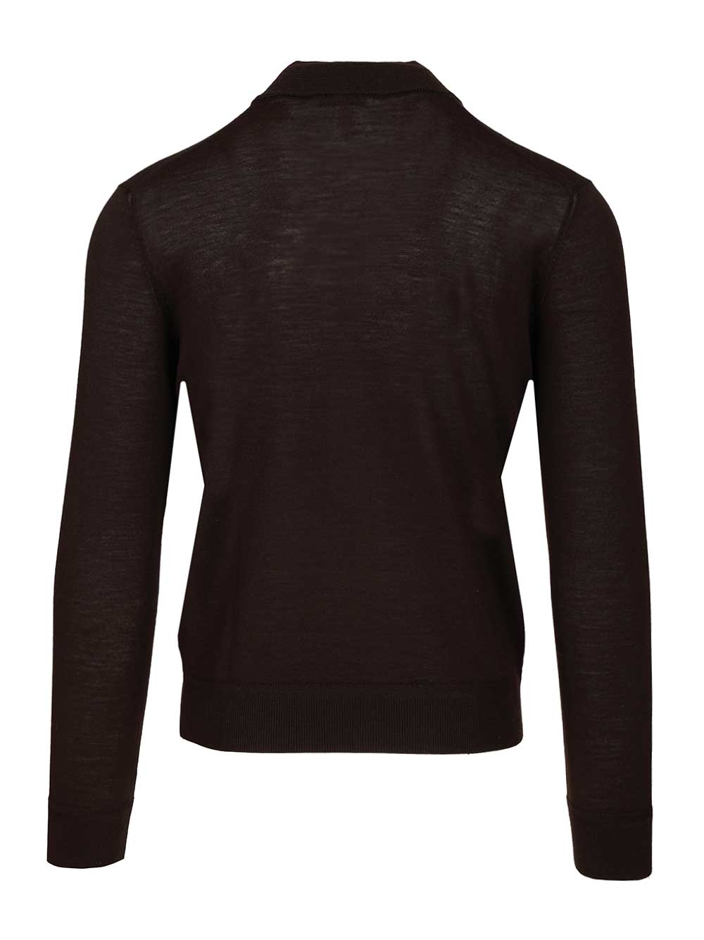 Al Duca D'Aosta Long-Sleeved Zip-Up Polo Shirt Knitwear - Blue | 2c28119205d57f7216173bf4457f3027382ddca2