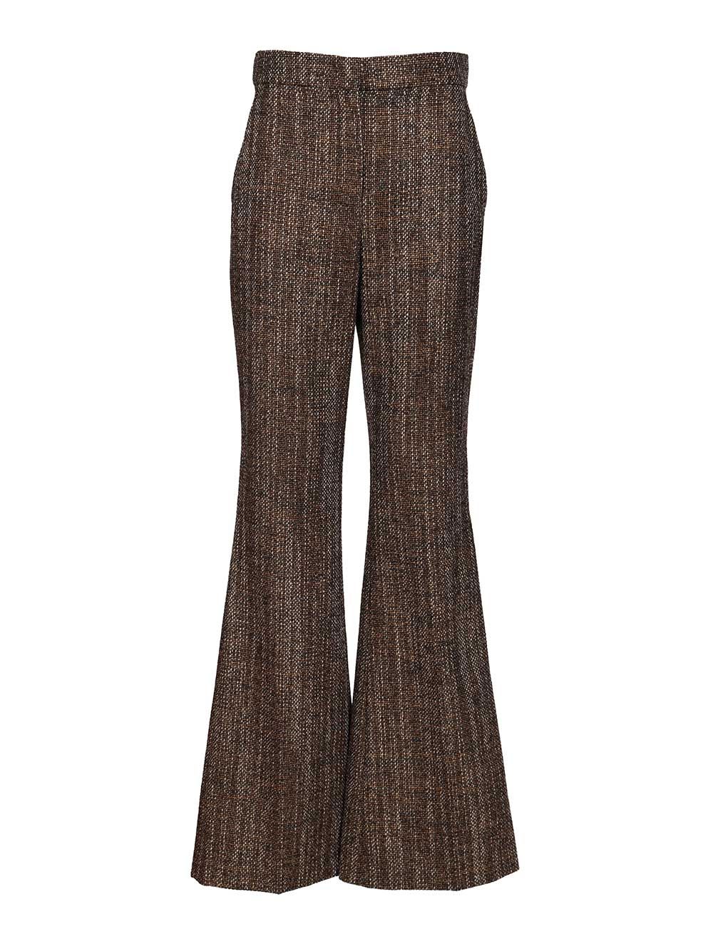 Fendi Rust Wool And Alpaca Trousers - Brown | 8e76e995b26c3ec95d565106746e0414f896b0ed