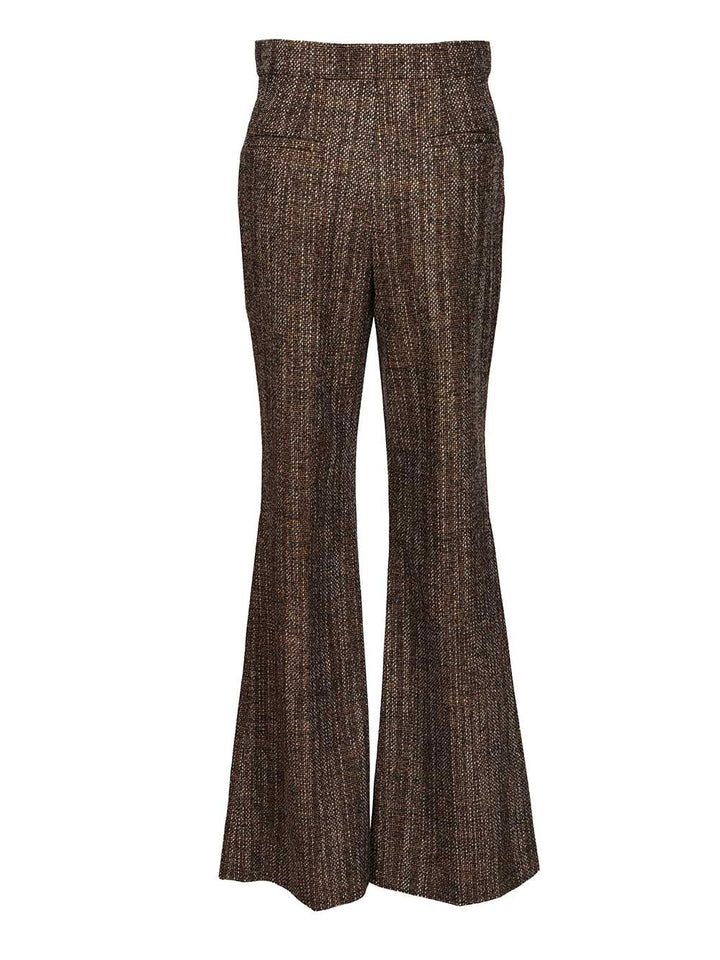Fendi Rust Wool And Alpaca Trousers - Brown | 6cfa230350d6c1e77074e8f413804a9fbccdc17a