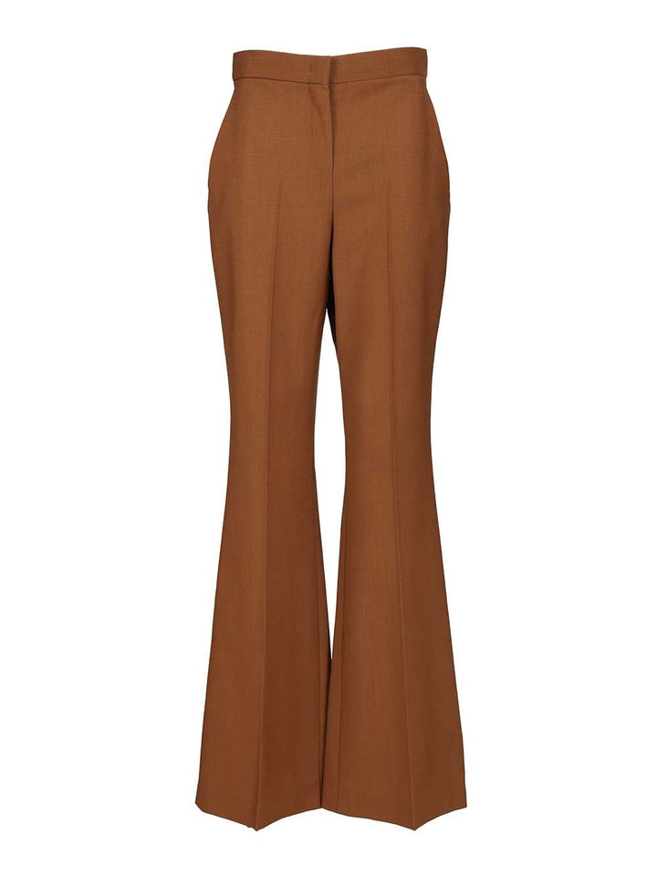 Fendi Brown Wool And Mohair Trousers - Brown | a17dbb9518af288a816a8f4fe3293a3783d48a7a