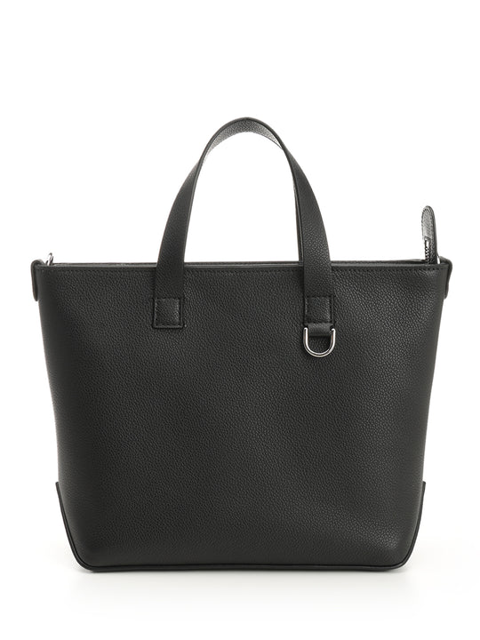 Leather Shopping Bag Handbags Black