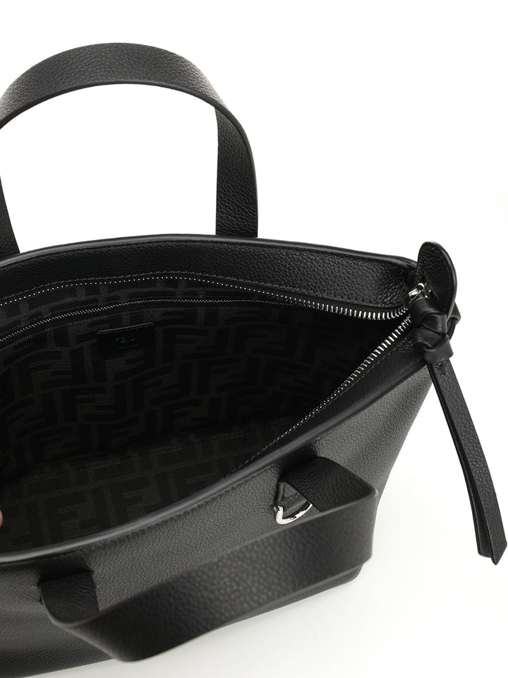 Fendi Leather Shopping Bag Handbags - Black | 3672a3c84b94f6f23712463f724f00c8951b0731