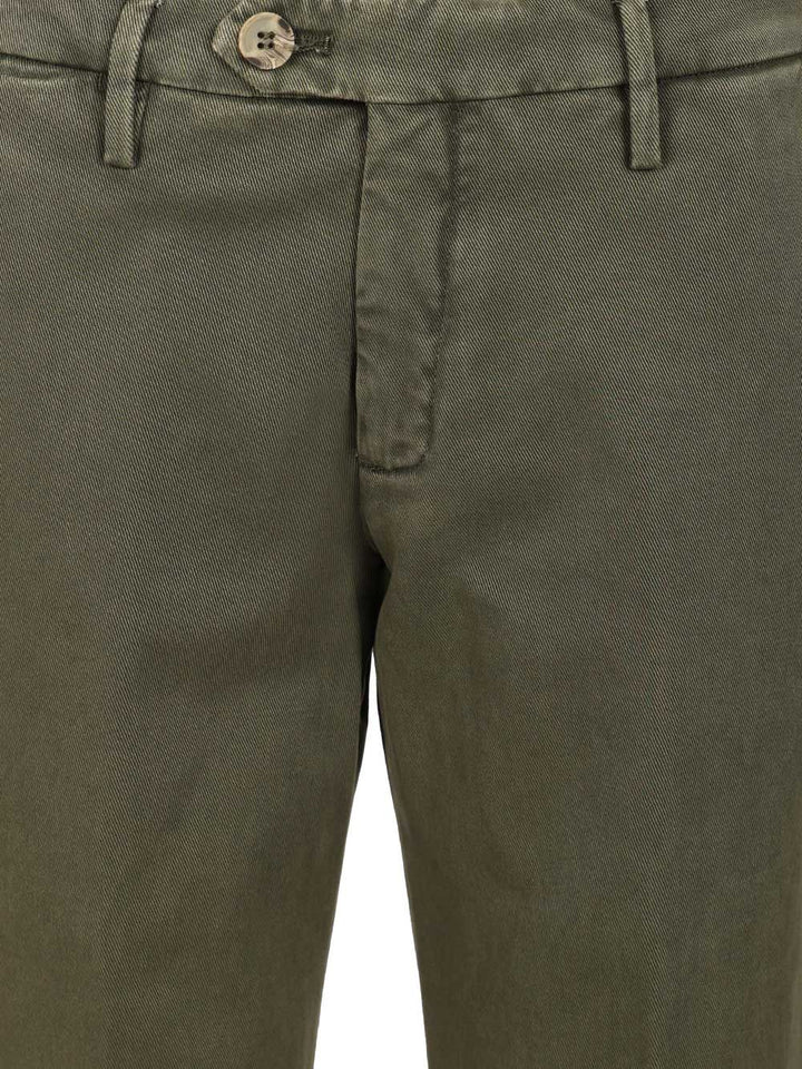 Al Duca D'Aosta Cotton Drill Trousers - Green | 72aa308f9cfdbb8f5a3c44abec9781d774c8fe41