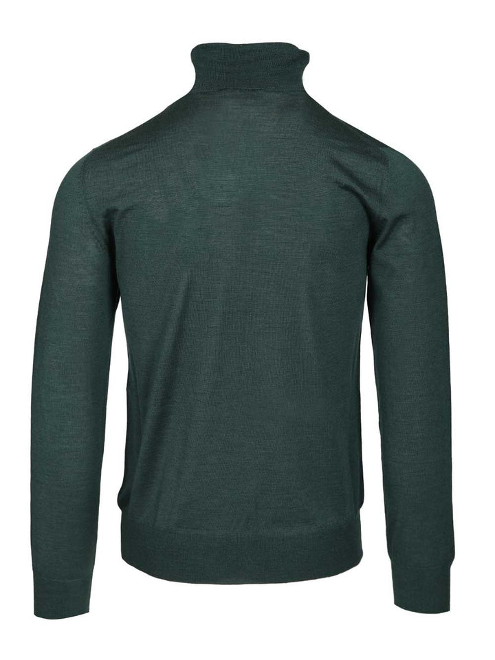 Al Duca D'Aosta 1902 Cashmere And Silk Turtleneck Sweater Knitwear - Green | ab71ef43a5b41541f680e3502a88e1d5291579af