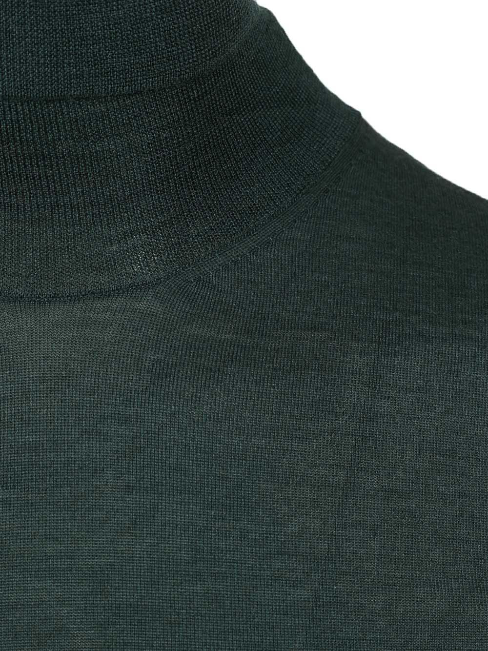 Al Duca D'Aosta 1902 Cashmere And Silk Turtleneck Sweater Knitwear - Green | 2de25146695a814e5e8ef2b357ef40c1b29fefd6