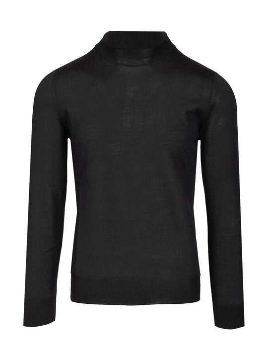 Cashmere And Silk Turtleneck Sweater Knitwear Blue