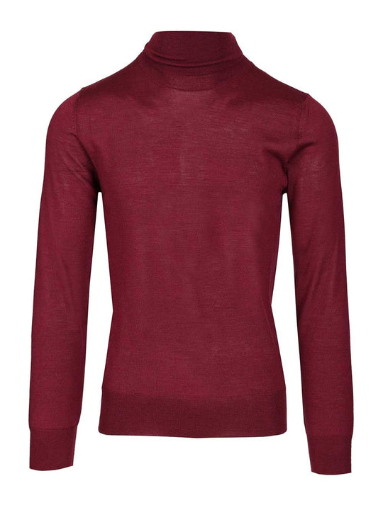 Cashmere And Silk Turtleneck Sweater Knitwear Bordeaux