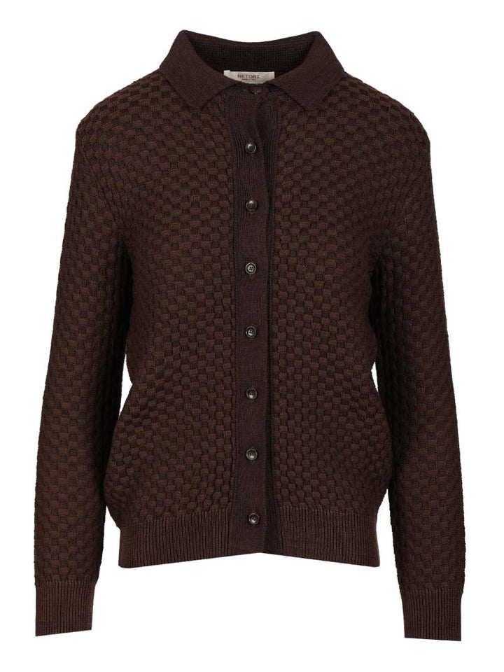 Retori Knitted Cardigan Knitwear - Brown | 6059f7adde4c48fee686de6e5d7e3aef4d5f78b8