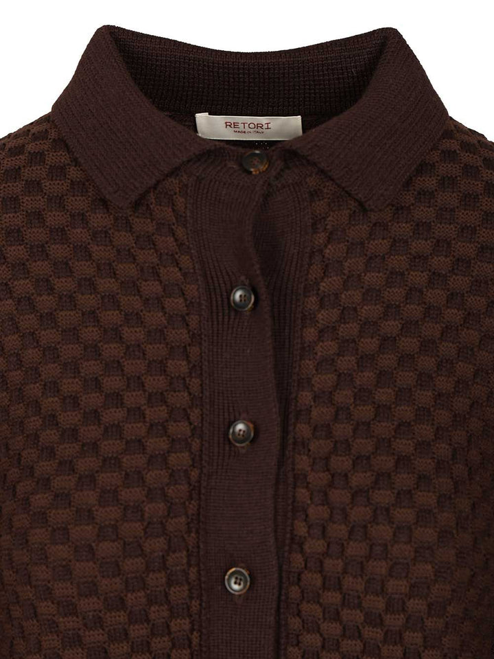 Retori Knitted Cardigan Knitwear - Brown | d3c94da71e7db898a6b6e65075fe1493e956c716