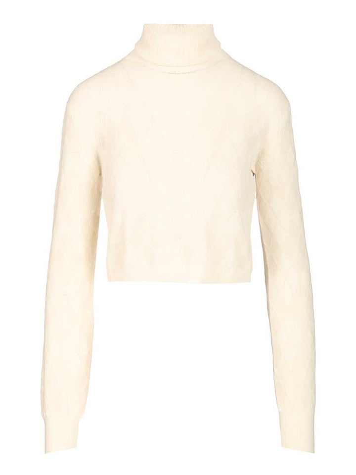 Retori Crop Top Knitwear - White | 317dbb78bb2fe8434069cdb399046a34834851e2