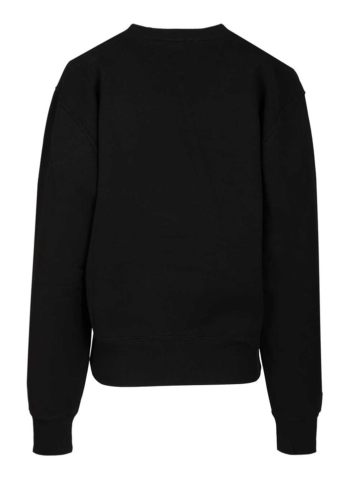 Saint Laurent Cassandre Cotton Sweatshirt Sweatshirts - Black | 3357bc927f6dd2364fd549897c7082b97e90f27a