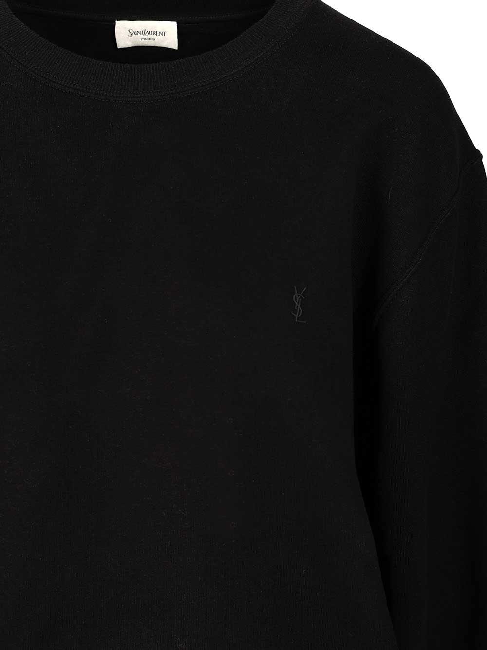 Saint Laurent Cassandre Cotton Sweatshirt Sweatshirts - Black | 9d53fe07dd65136426af6b7521d8e8f85f5722ba