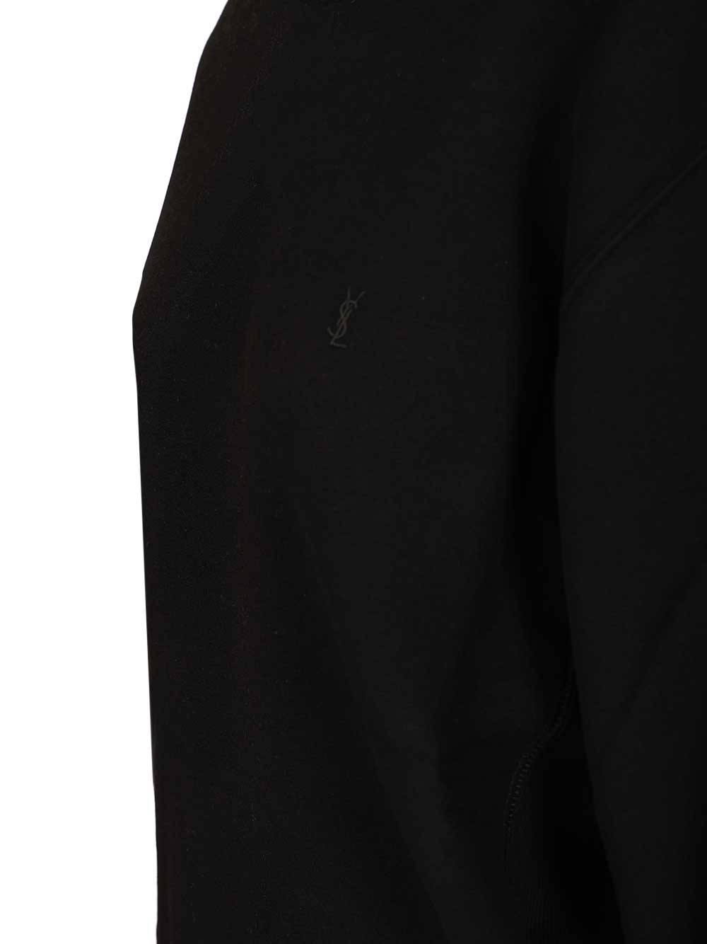 Saint Laurent Cassandre Cotton Sweatshirt Sweatshirts - Black | 30970049a325b846d3ce9f1948143ee0488913b7