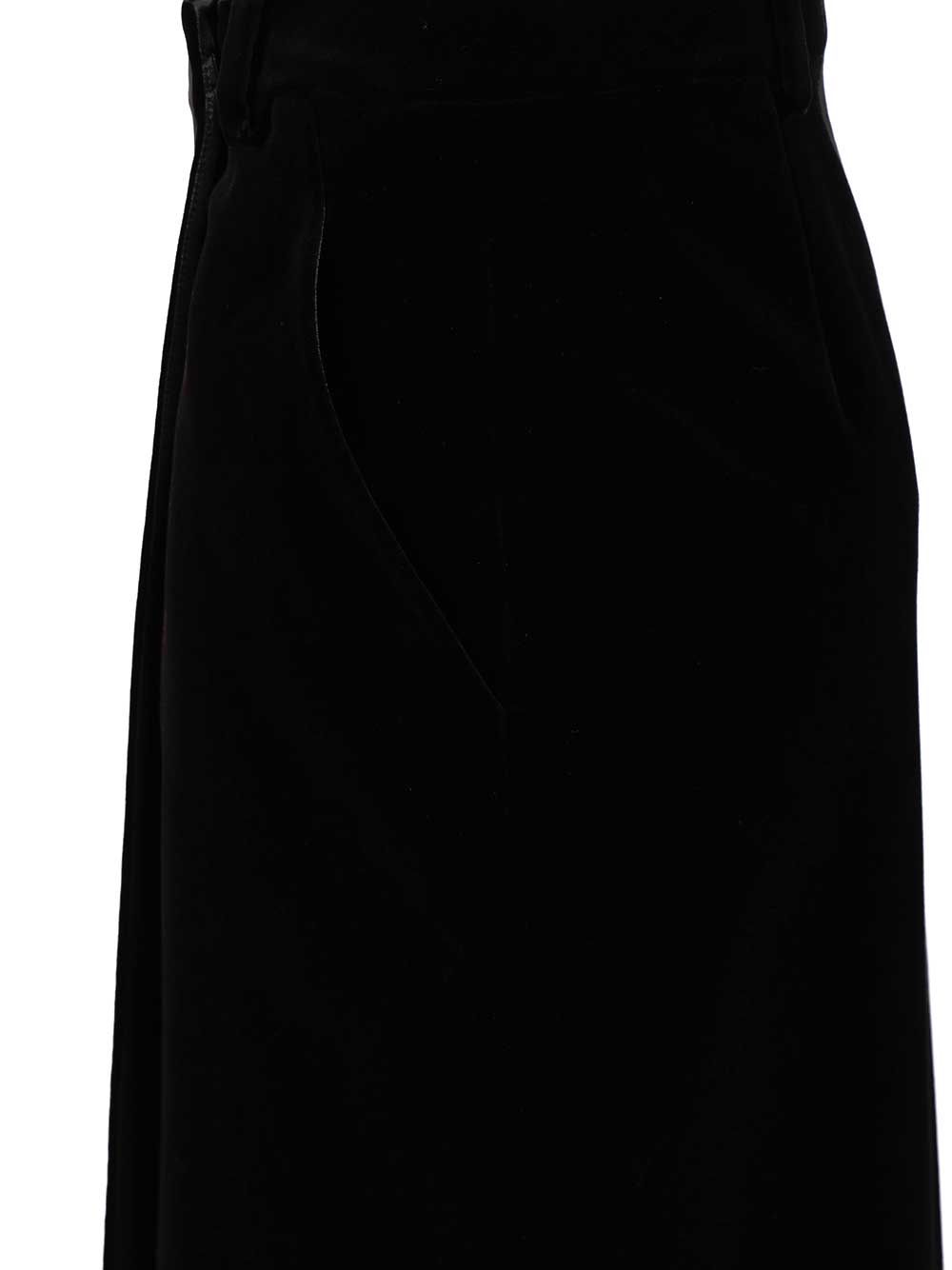 Saint Laurent Wrap Midi Skirt Skirts - Black | ea1139285e447617a76cf334d04b7ddc710412ba
