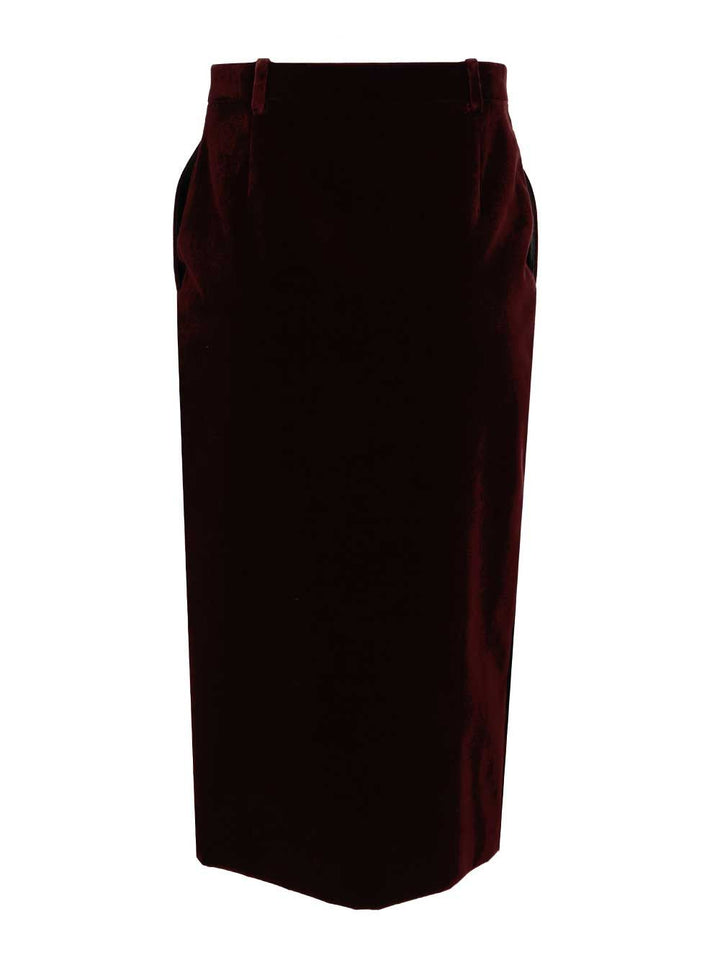 Saint Laurent Wrap Midi Skirt Skirts - Bordeaux | 0cb5b3f02c122feb812c2968e419eab828a86c9e