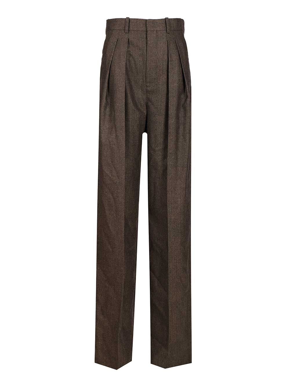 Saint Laurent Loose-Fitting Trousers - Brown | e33b13887dedb20aded1e3ec9213da69c59bd5e7