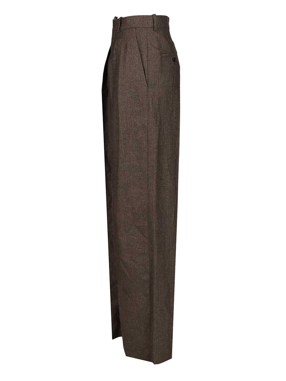 Saint Laurent Loose-Fitting Trousers - Brown | 04e214236ceb3a55168f4e052a9322afed82d8f5